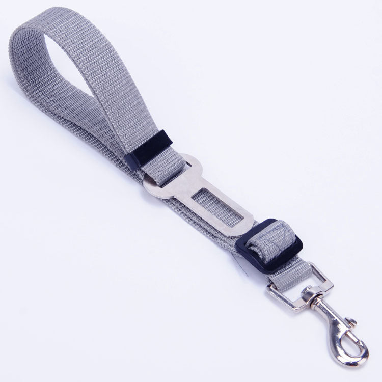 HKM-0272701 Adjustable Pet Traction Rope for Car Seat Belt - Nylon Safety Strap in Various Colors