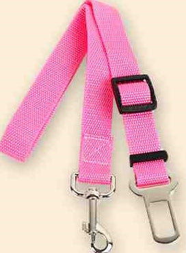 HKM-0272701 Adjustable Pet Traction Rope for Car Seat Belt - Nylon Safety Strap in Various Colors