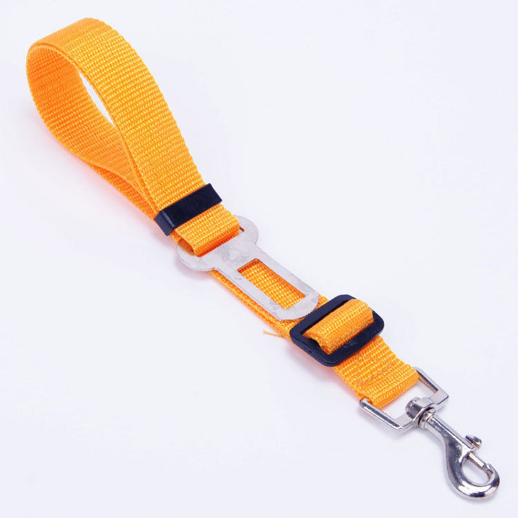 HKM-0272701 Adjustable Pet Traction Rope for Car Seat Belt - Nylon Safety Strap in Various Colors