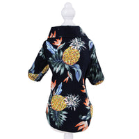 HKM-0273469 Teddy Shiba Inu Hawaiian Print Casual Shirts for Small and Medium Sizes