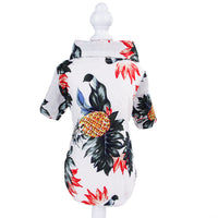 HKM-0273469 Teddy Shiba Inu Hawaiian Print Casual Shirts for Small and Medium Sizes