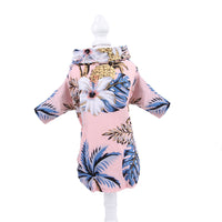 HKM-0273469 Teddy Shiba Inu Hawaiian Print Casual Shirts for Small and Medium Sizes