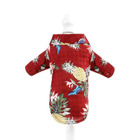 HKM-0273469 Teddy Shiba Inu Hawaiian Print Casual Shirts for Small and Medium Sizes