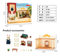 HKM-027411 Forest Family Mini Doll House Role Play Set for Kids - Plastic Pretend Playhouse Gifts for Girls