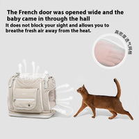 HKM-0275133 Lightweight Portable Pet Chest Bag in Soft Colors - Ideal for Pets Under 7kg
