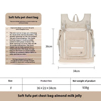 HKM-0275133 Lightweight Portable Pet Chest Bag in Soft Colors - Ideal for Pets Under 7kg