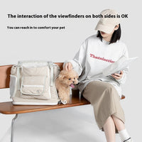 HKM-0275133 Lightweight Portable Pet Chest Bag in Soft Colors - Ideal for Pets Under 7kg