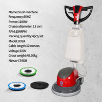 HKM-027539 1100W Multi-Functional Floor Scrubber and Burnishing Machine with Butterfly Handle for Effective Floor and Carpet Cleaning