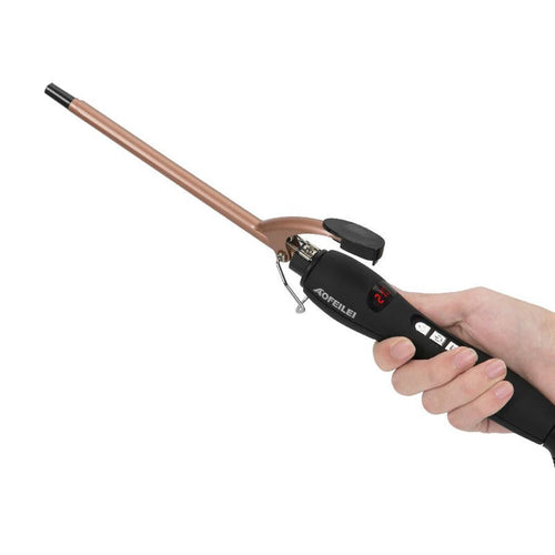 HKM-027603 Wet and Dry Anti-Skid Curling Stick with Adjustable Temperature Control, Eco-Friendly Alloy, 9mm Diameter