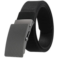 HKM-027667 Nylon Braid Belt with Zinc Alloy Buckle - Stylish and Durable Fashion Accessory