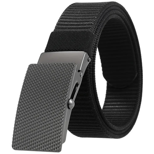 HKM-027667 Nylon Braid Belt with Zinc Alloy Buckle - Stylish and Durable Fashion Accessory