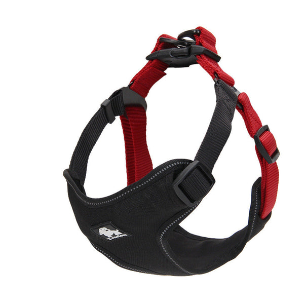 HKM-0277949 Adjustable Nylon Oxford Dog Harness with Reflective Strips in Multiple Colors and Sizes