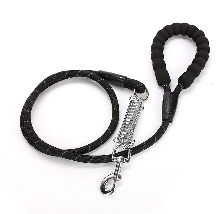 HKM-0278461 Reflective Nylon Dog Leash with Spring Clip, 1.2cm x 1.5m, Suitable for All Seasons