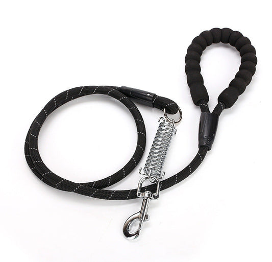 HKM-0278461 Reflective Nylon Dog Leash with Spring Clip, 1.2cm x 1.5m, Suitable for All Seasons