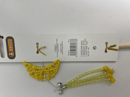HKM-0279485 Crescent-Shaped Cat Teaser Toy for Engaging Playtime