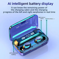 HKM-028115 F9-5 Wireless Earbuds with 9D Stereo Sound, Waterproof Design, and Bluetooth 5.0 Connectivity