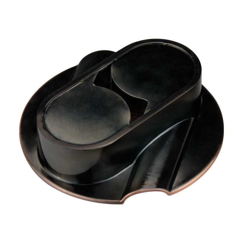 HKM-028179 Retro Metal Cigar Ashtray with Double Slots - Easy to Clean and Durable
