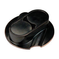 HKM-028179 Retro Metal Cigar Ashtray with Double Slots - Easy to Clean and Durable
