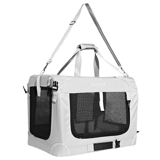HKM-0282301 Large Capacity Folding Pet Carrier Bag for Cats and Small Dogs - Gray, Blue, Green Options