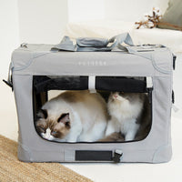 HKM-0282301 Large Capacity Folding Pet Carrier Bag for Cats and Small Dogs - Gray, Blue, Green Options