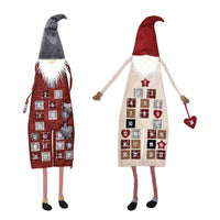 HKM-028243 Linen Machine Embroidered Forester Christmas Calendar, 95CM Length Without Feet, 120CM Length With Feet, 31CM Width