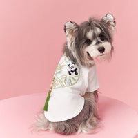 HKM-0283197 Neo-Chinese Style Cotton Dog Clothing for Schnauzers, Maltese, and Bichons - Available in White and Multiple Sizes