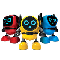 HKM-028371 3-in-1 Robot Spinning Top Toy with Pull Back Car Function for Kids Ages 3 and Up