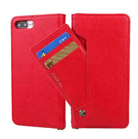 HKM-028371 Leather Magnetic Card Holder with Flip Book Stand for Select iPhone Models