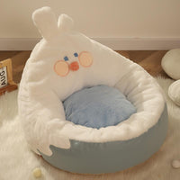 HKM-0284477 Cozy Semi-closed Cat Nest for All Seasons, 50x50x30cm, Soft Polyester and PP Cotton