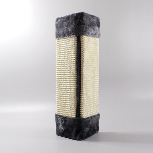 HKM-0284605 Corner Cat Scratch Board - Wall-Mounted Fluff & Sisal Toy, 48cm x 25cm, Beige, Gray, Brown & More