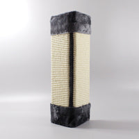 HKM-0284605 Corner Cat Scratch Board - Wall-Mounted Fluff & Sisal Toy, 48cm x 25cm, Beige, Gray, Brown & More
