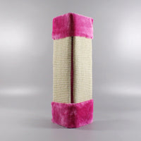 HKM-0284605 Corner Cat Scratch Board - Wall-Mounted Fluff & Sisal Toy, 48cm x 25cm, Beige, Gray, Brown & More