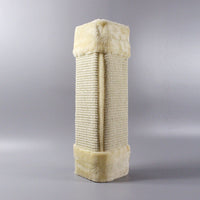 HKM-0284605 Corner Cat Scratch Board - Wall-Mounted Fluff & Sisal Toy, 48cm x 25cm, Beige, Gray, Brown & More