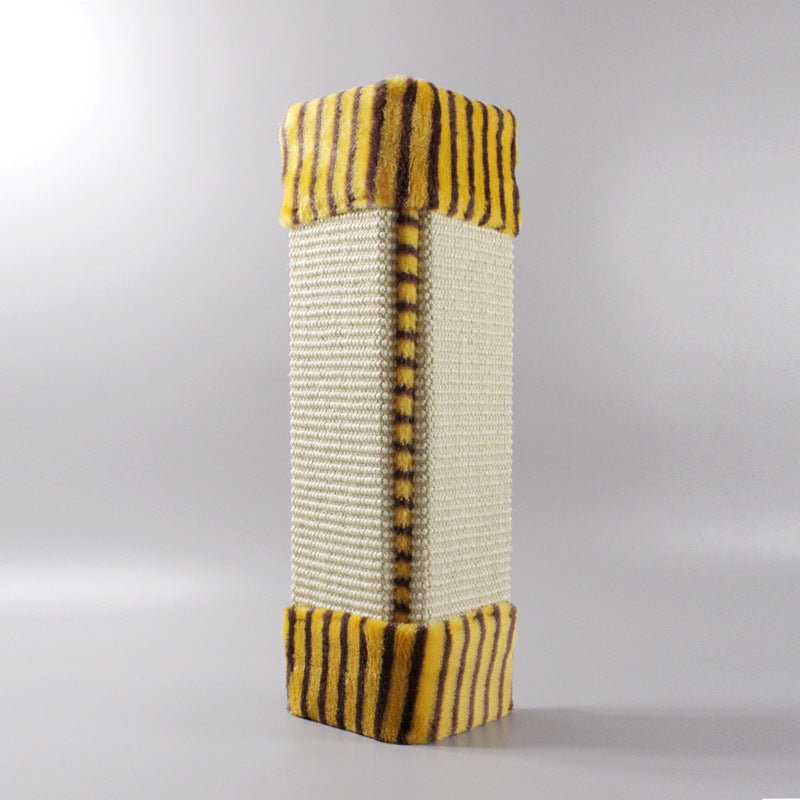 HKM-0284605 Corner Cat Scratch Board - Wall-Mounted Fluff & Sisal Toy, 48cm x 25cm, Beige, Gray, Brown & More