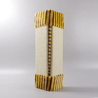 HKM-0284605 Corner Cat Scratch Board - Wall-Mounted Fluff & Sisal Toy, 48cm x 25cm, Beige, Gray, Brown & More