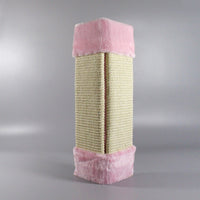 HKM-0284605 Corner Cat Scratch Board - Wall-Mounted Fluff & Sisal Toy, 48cm x 25cm, Beige, Gray, Brown & More