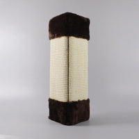 HKM-0284605 Corner Cat Scratch Board - Wall-Mounted Fluff & Sisal Toy, 48cm x 25cm, Beige, Gray, Brown & More