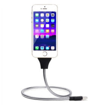 HKM-028499 Retractable 0.5m Charging Cable with Car Bracket for Apple Lightning and Micro USB Devices