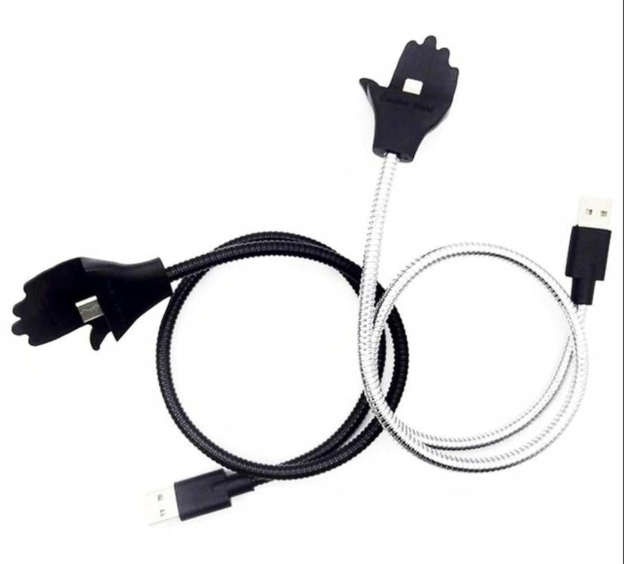HKM-028499 Retractable 0.5m Charging Cable with Car Bracket for Apple Lightning and Micro USB Devices
