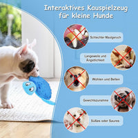 HKM-0285885 Durable Squeaky Sea Turtle Plush Toy for Small Dogs - Interactive Chew Toy for Teething and Anxiety Relief