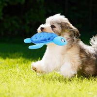 HKM-0285885 Durable Squeaky Sea Turtle Plush Toy for Small Dogs - Interactive Chew Toy for Teething and Anxiety Relief