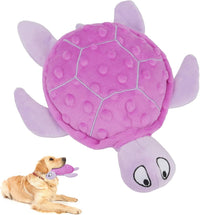 HKM-0285885 Durable Squeaky Sea Turtle Plush Toy for Small Dogs - Interactive Chew Toy for Teething and Anxiety Relief