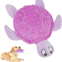 HKM-0285885 Durable Squeaky Sea Turtle Plush Toy for Small Dogs - Interactive Chew Toy for Teething and Anxiety Relief