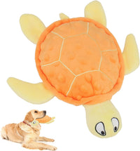 HKM-0285885 Durable Squeaky Sea Turtle Plush Toy for Small Dogs - Interactive Chew Toy for Teething and Anxiety Relief