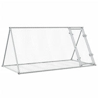 HKM-0286013 Spacious Silver Rabbit Hutch Made of Galvanized Steel for Small Animals
