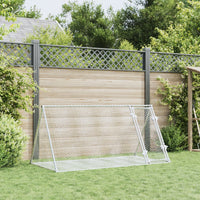 HKM-0286013 Spacious Silver Rabbit Hutch Made of Galvanized Steel for Small Animals
