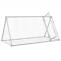 HKM-0286013 Spacious Silver Rabbit Hutch Made of Galvanized Steel for Small Animals