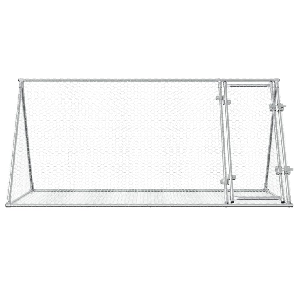 HKM-0286013 Spacious Silver Rabbit Hutch Made of Galvanized Steel for Small Animals