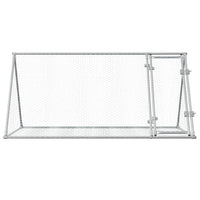 HKM-0286013 Spacious Silver Rabbit Hutch Made of Galvanized Steel for Small Animals