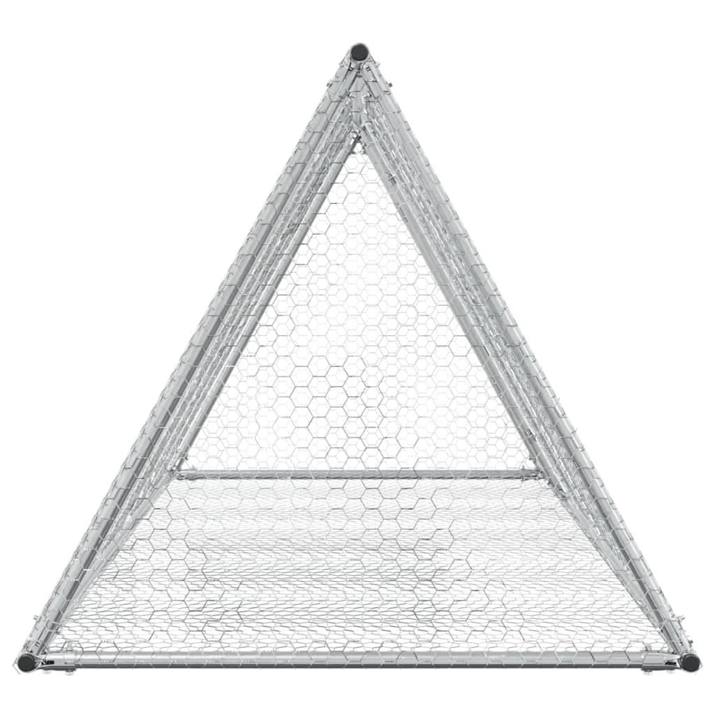 HKM-0286013 Spacious Silver Rabbit Hutch Made of Galvanized Steel for Small Animals